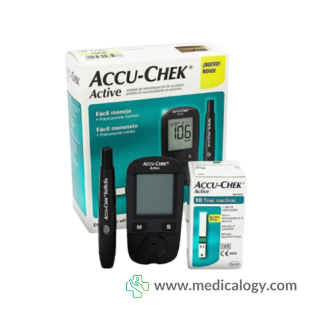 beli Accu Chek Active Alat Cek Gula Darah (Bonus 20 Strips)