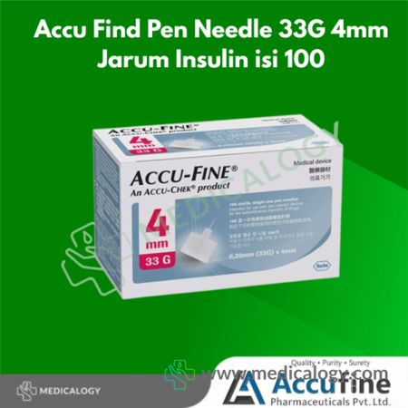 harga Accu Find Pen Needle 33G 4mm Jarum Insulin isi 100