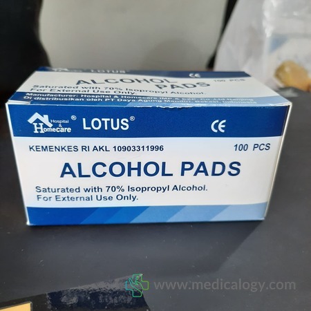 harga Alcohol Swab isi 100 merk Lotus Isopropil Alkohol