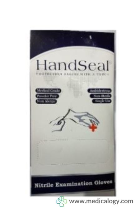 harga HANDSEAL Nitrile Biru Sarung Tangan M 100ea Free Powder