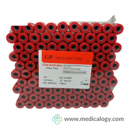 harga "HOSLAB BLOOD COLLECTION TUBE Plain Clot Acc 5,0 ml Per Box isi 100"