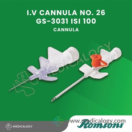 jual I.V Cannula No. 26 GS-3031 per box isi 100 Romsons 