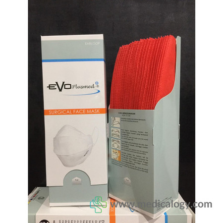 harga Masker EVO Plusmed isi 25 Warna Merah