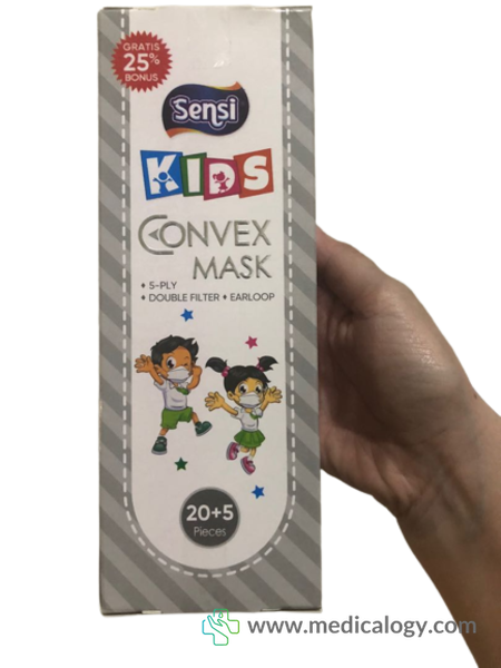 jual MASKER SENSI CONVEX KIDS ANAK JUNIOR Isi 20 + 5 - Variasi JUNIOR