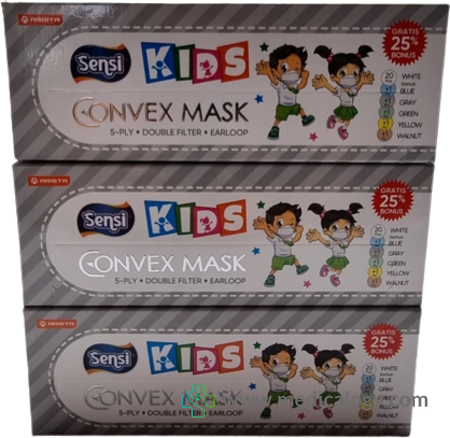 beli MASKER SENSI CONVEX KIDS ANAK JUNIOR Isi 20 + 5 - Variasi KIDS