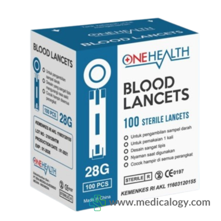 harga Onehealth Blood Lancets 28G Isi 100 pcs Alat Cek Darah