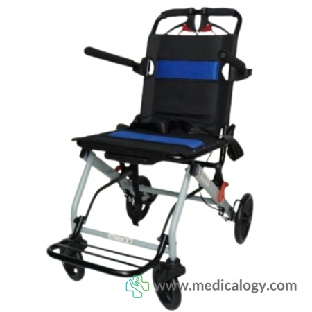 harga Onehealth DY800 Kursi Roda Lipat Traveling Portable dengan Handle - Blue