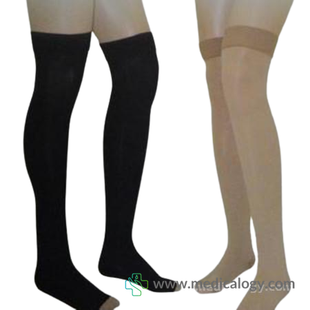 harga Oppo M-2170 Mid Thigh Stocking CCL II Soft Beige-Relaxan Ukuran S