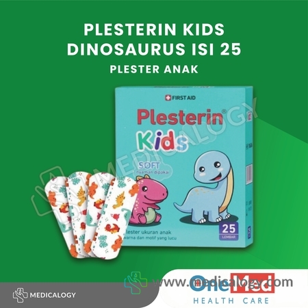 harga Plester Anak Plesterin Kids Dinosaurus OneMed Box Isi 25 Pcs