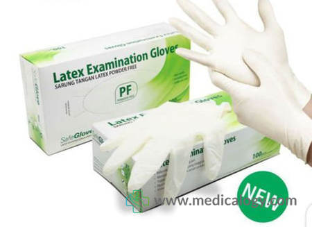 harga SafeGlove Sarung Tangan LATEX isi 50 Pasang POWDER FREE Size S