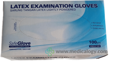 beli SafeGlove Sarung Tangan Latex isi 50 Pasang Size L