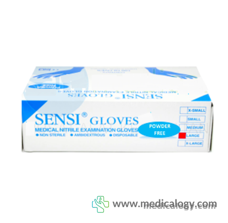 harga Sarung Tangan Nitril Sensi Non Powder per Box isi 100 Size L