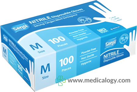 harga Sarung Tangan Nitril Sensi Non Powder per Box isi 100 Size M