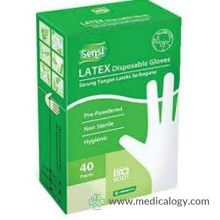 harga Sensi  Sarung Tangan Latex Isi 40 Size S