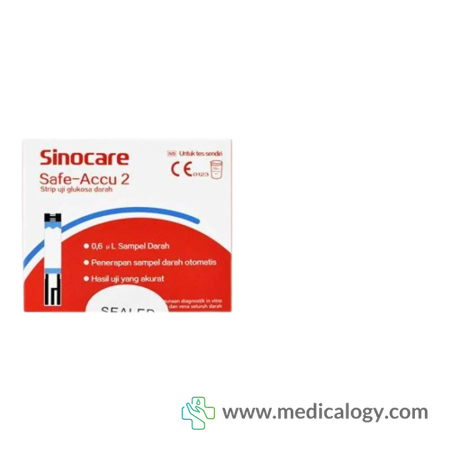 harga Strip Cek Gula Darah Sinocare Safe Accu-2 Kit isi 50 Pcs Strip