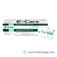 E-Care Alcohol + CHG 0,5% Swab Swab Alkohol CHB per Boxi isi 100 pcs