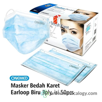 jual Masker Medis Earloop Onemed Biru isi 50 Pcs