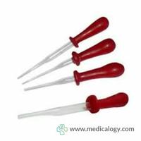 jual Pipet kaca Bening Pendek Tutup Karet Merah Ecer