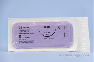 jual Polysorb 0 Violet 90 cm Taper Point 1/2 Circle 40 mm (Subkutan/Fascia/Otot/Uterus)