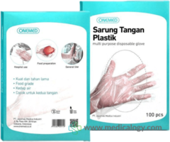 jual Sarung Tangan Plastik Onemed isi 100