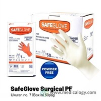 jual Sarung Tangan Steril Safeglove Surgical Powder Free Box Isi 50 Pasang - 7