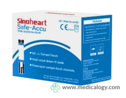 jual Strip Cek Gula Darah Sinoheart Safe Accu Kit isi 50 Pcs Strip